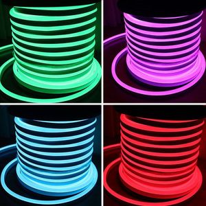 AC110 AC220V SMD2835 LED NEON Flex Strip Light 5 5W 6W LED NEON ROPE LIGHT 90leds 120leds LED NEON Light Christmas Decoration 50M2166