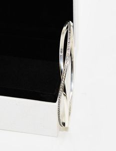 Wholesale-c personality CZ diamond bracelet luxury designer jewelry for 925 sterling silver with box ladies bracelet8961634