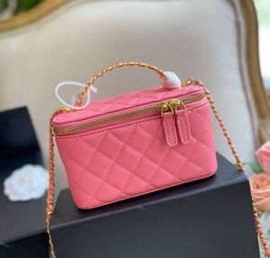 Women's classic designer leather box vanity bag the calf cardholders highest letter processing handbags GHW Crossbody shoulder 18 centimeter C8566