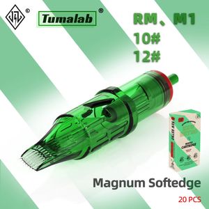 TUMAlab Cartucho de Agulhas de Segurança Profissional Descartável Cartucho de Agulhas de Tatuagem Rodada Magnum Softedge Long Taper Texturizado Retro 231225