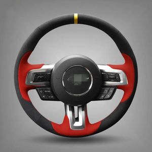 Covers Handstitched Black Suede Steering Wheel Cover for Ford Mustang 20152019 Mustang GT 2015 2019