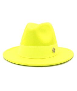 2022 Solid Color Woolen Top Hat Women Men Wide Brim Party Fedora Hatts With M Ribbon Goth Top Vintage Wedding Jazz Felt Hat3113138