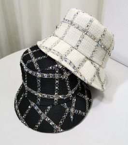 Fisherman Hat Mały pachnący wiatr Bronzing Krattice Fashion Allmatch Sun Protection Hat Basen For Women Bucket2559529