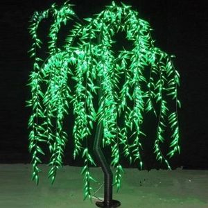 Decorations LED Willow Tree Light LED 1152pcs LEDs 2m/6.6FT Green Color Rainproof Indoor or Outdoor Use fairy garden Christmas Decoration