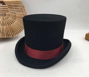 Brittisk vind i Europa och Gentleman Cap Stage Performance Top Hat Retro Fashion and Personality President Hat Cap 2112276104817