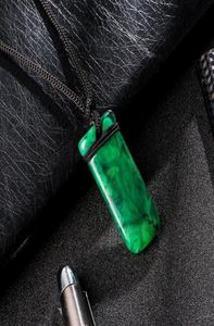 Pendant Necklaces 2021 Fashion Justice League Aquaman Necklace Green Resin Classic Black Rope Personality Party Jewelry For Men2164808