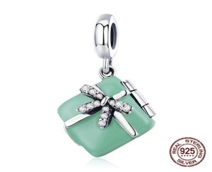 925 sterling silver love gift box pendant charms fit P charm bracelet necklace making woman jewelry7363403