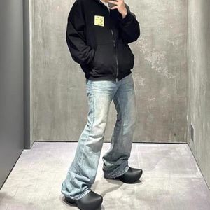 Original Bale Pants Loose Fit Casual Jeans Löst utskjutna jeans Rakt löst Jeans Herrbyxor