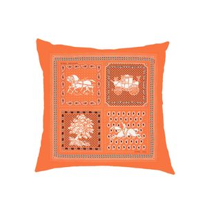 Nordic Orange Ins Style Pillow Cover Modern Minimalist Bedroom Throw Pillowcase Car Cushion Backrest High-end