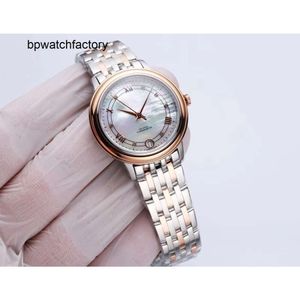 Omegawatch 32,5mm Shell Ladies 'Favorite Face Deep Waterproof Casual Watch 316L Gold Rostfritt stål Sapphire Crystal Quartz Watch