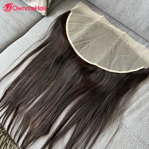 Straight Hair 13x6 HD Transparent Lace Frontal Only Human Closure Brazilian PrePlucked 5x5 231226