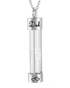 Eternity Jewelry Glass Hourglass Urn Necklace for Ashes Cremation Urns Pendant with O Chain Brother Dad Mom Pet9633695