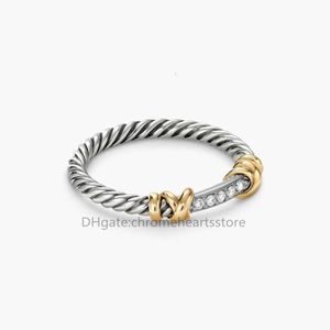 Förlovningsring Band Guld Twisted Vintage Designer Rings for Women Diamonds 925 Sterling Silver Men 14K Gold Plating Engagement Jewelry's