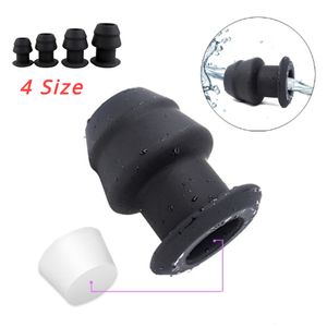 Hollow Anal Expander Huge Butt Plug Vaginal Speculum Male Treatment Massager Cleaning Enema Gay Anal Sex Toy With Stopper