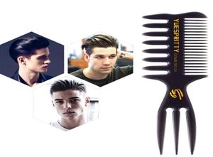 Retro Wide Teeth Hairbrush Fork Comb Men Beard Hairdressing Brush Barber Shop Styling Tool Salon Accessory Afro Hairstyle DHL1023273
