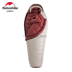 Sleeping Bags Naturehike SnowBird Winter Outdoor Mummy Sleeping Bag Ultralight Portable Camping Duck Down Keep Warm Lazy BagL231226