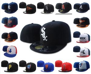 Alle Baseball-Teams Sport Fitted Cap Herren039s Damen039s White Sox Fashion US Full Closed Caps Freizeit Einfarbig Mode Größe6855341