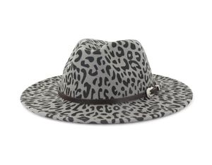 2019 Autumn and Winter Leopard Print Rot Rimmed Hat Travel Cap Fedoras Jazz Hat Panama Hats for Women and Girl 644118277