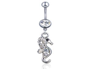 D0282 2 colors The Seahorse style Belly Button Navel Rings with mix5735055