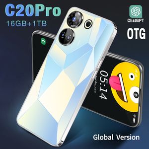 C20 Pro 5G Smartphone de última geração 7.3 HD + tela completa 1440x3200 8000mAh Bateria 16GB + 1TB 7.3 