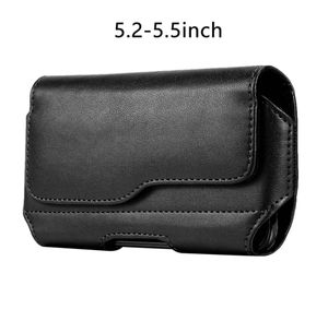 Anti Scratch Artificial Leather Phone Case täcker stötbeständig full skydd Pouch Belt Clip Waterproof Accessories Holster Solid2722378