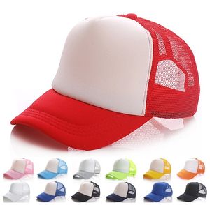 大人のティーンエイジャーの帽子サンシェード野球帽子ブランクプレートメッシュキャップ調整可能なトラックハット広告帽子カスタマイズされたロゴP211