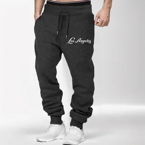 Pantaloni da uomo Autunno e inverno High Street Fashion Casual Sport larghi Corsa in lana Abbigliamento sportivo Pantaloni da trekking a gamba larga