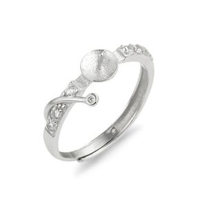 Puste Pierścień Ustawienia 925 Pierścienie srebrnego opaski cyrkonowej Biżuteria