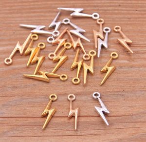 lightning bracelet metal alloy pendant Fashion JewelryCharms 60Pcs 520mm Three Color MINI Lightning Charms Natural Phenomenon Pen9859900