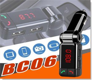 BC06 Bil Charger FM Sändare High Performance Digital Wireless Bluetooth Incar Bluetooth Mottagare FM Radio Stereo Adapter5919701