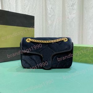 Marmont łańcuchowa torba na ramię panie moda swobodna design crossbody torebki komunikatory Wysokiej jakości kołdrą skórę 26 cm