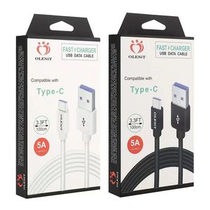 Handy-Kabel 27 W 30 W 60 W USB 5-poliges Lade-Telefon-Ladegerät Daten-Synchronisierungs-Ladekabel für Smartphone Samsung Huawei Typ-C auf Typ-C 3 Fuß 6 Fuß 10 Fuß Verkaufsverpackung