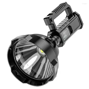 Portable Lanterns Lamp Outdoor LED Holder Högeffektvattentät USB-uppladdningsbar stark ljusstrålkastare