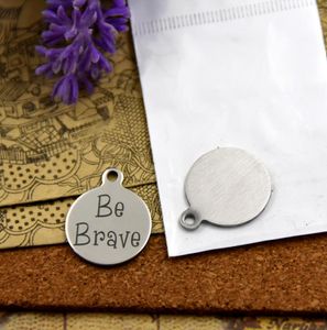 20pcsstainless steel charms BE happybravethe changekindyourself charms pendants for necklacebraceletkeychain DIY jewelry7259628