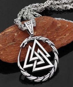 Colar masculino com pingente de dragão, amuleto de aço inoxidável Viking Valknut 16079897