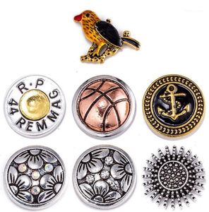 Charmarmband 20st Snap -knapp 18 mm Bird Metal Snaps For Fit Ginger Jewelry Crystal Snap13003543