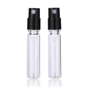 1,8 ml 2,5 ml parfymsprayflaskor provglasförpackningsrör för resor comestic med pumpsprutförpackningsflaskor