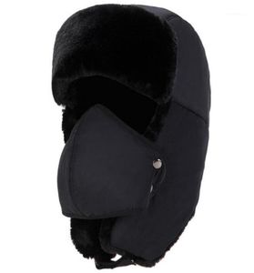 Basker Balaclava earflap Bomber Hats Caps Scarf Men Women Russian Trapper Hat Trooper Snow Ski Cap med Scarve7729555