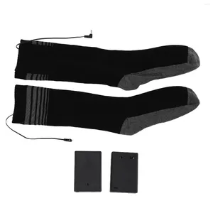 Depolama torbaları Rahat Uygun Isıtmalı Çoraplar Erkekler için Isıtmalı Çoraplar Örme Pamuklu Elektrikli Termal Ayak Isıtıcı Pil Kutusu ve Alt Isıtma