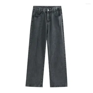 Damenjeans, übergroß, fett, hohe Taille, für den Winter, locker, schmal, gerade, lange Hosen, Damen, Y2k