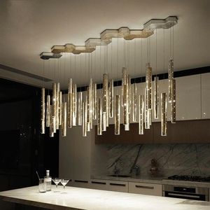 Sala de jantar led lustre iluminação moderna nórdico ouro prata combinável lustre sala estar decoração casa barra lighting2873