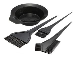 1 conjunto de 4 peças escova de coloração de tintura de cabelo pente preto tigela de mistura de plástico barbeiro salão de beleza cabeleireiro cor ferramentas de estilo 8495210