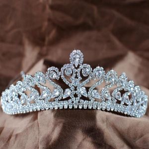 Hair Clips & Barrettes Romantic Flower Brides Tiara Wedding Bridal Floral Crown Austrian Rhinestones Crystal Headband Prom Pageant2843