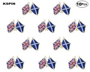 英国ジャックスコットランドラペルピンフラグバッジブルーチピンバッジ10pcs lot9586244