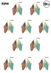 USA Uruguay Lapel Pin Flag Badge Brooch Pins Badges 10PCS A MOT XY0544109400812