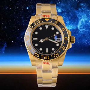 designer watches Gold automatic mechanical movement ceramic watch 40mm stainless steel strap folding buckle swimming sapphire super bright moon watch dhgate