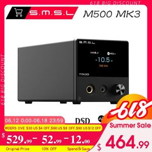 コネクタSMSL M500 3 MQAデコーダーES9038PRO XU216 DSD512 32BIT/768KHz Bluetooth Audio DACヘッドフォン増幅器リモートコントロール3.5mm