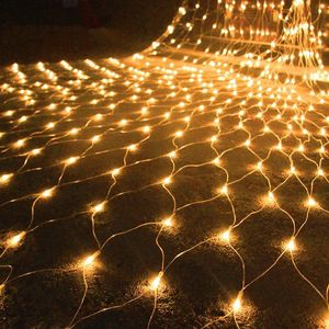 1 5MX1 5M 3MX2M 3MX3M 6MX4M 10MX8M LED NET MESH FAIRY STRING LIGHT Outdoor Garden Patio fönster gardin Xmas Wedding Holiday Garlan302Q