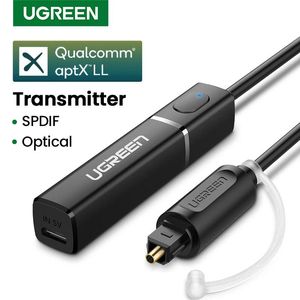 Konektörler Ugreen Bluetooth 5.0 Verici TV Kulaklık PC Aptx LL Dijital Toslink Optik SPDIF Adaptör Ses Müzik Kablosuz Verici