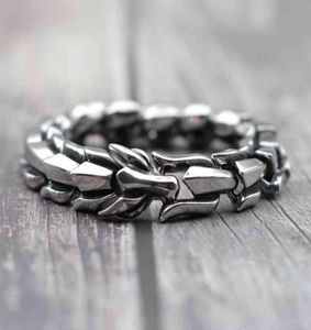 Punk aço inoxidável corrente dragão pulseira preto ouro prata cor homens braçadeira hip hop rua braclet para jóias masculinas homme2659194